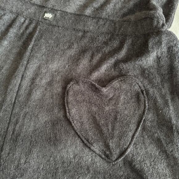 Yitty Terry Short Onsie / Romper / Jumper NWT!! Black,Heart Back Pockets - SzMed - Picture 8 of 8